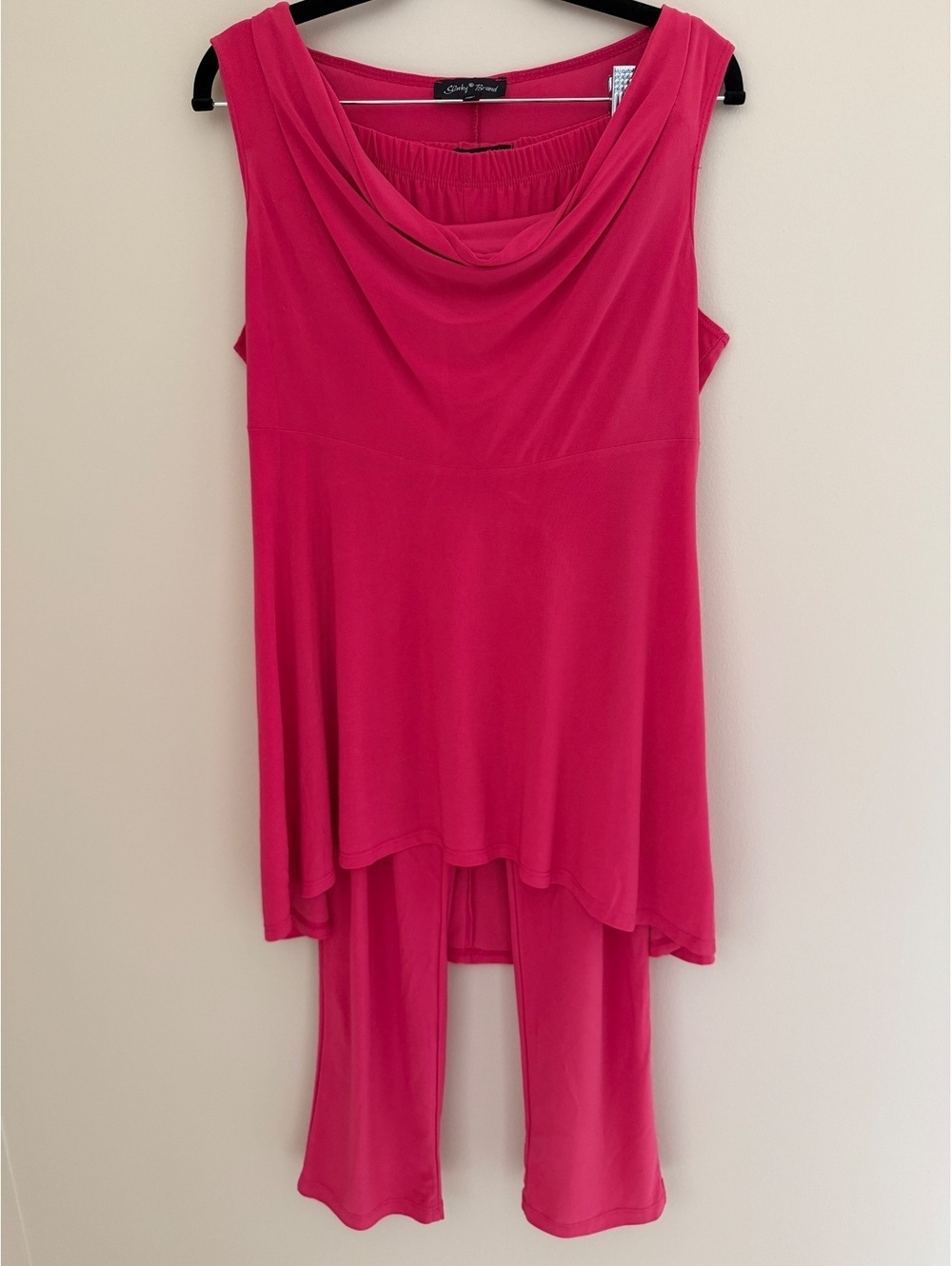 M Vtg set - fuschia top & slacks